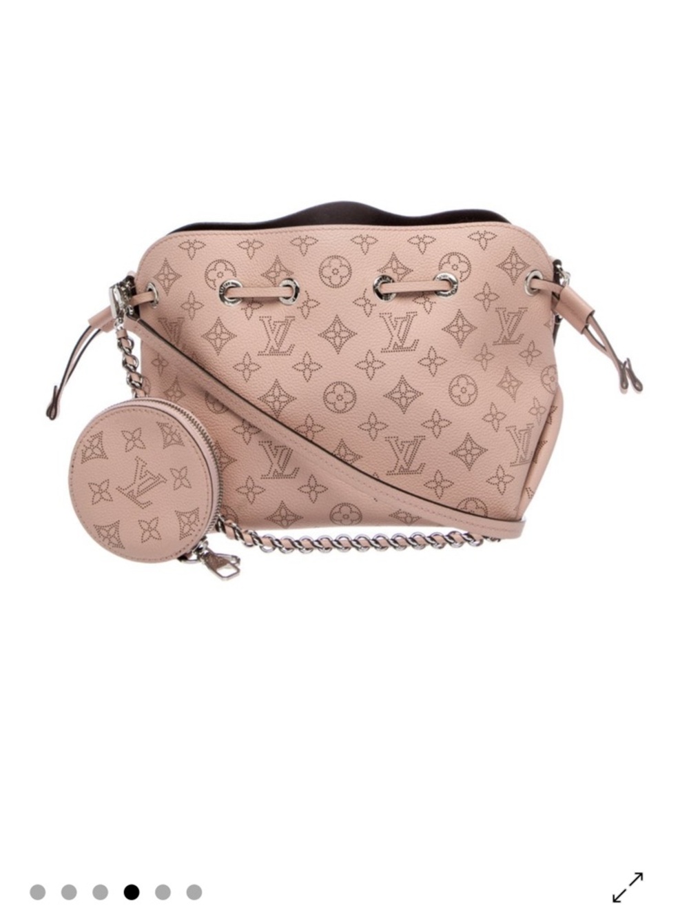 Louis Vuitton Mahina Leather Bella Pink  Monogram Crossbody w/Coin Pouch